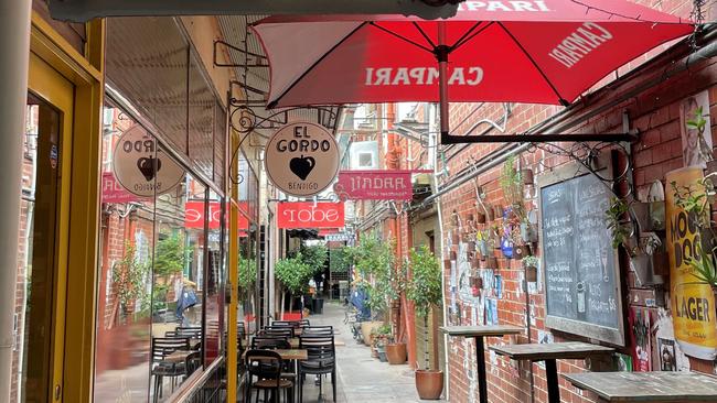 Chancery Lane Bendigo is full of restaurants. Picture: Julieanne Strachan