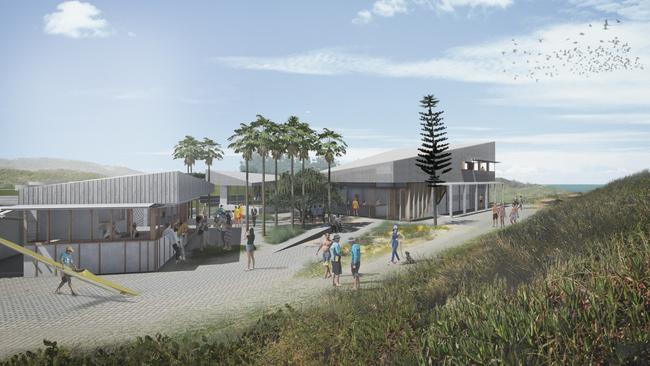 An artists' impression of the proposed upgrade to Long Reef Surf Club. Planning authorities will examine the proposal next week. Supplied