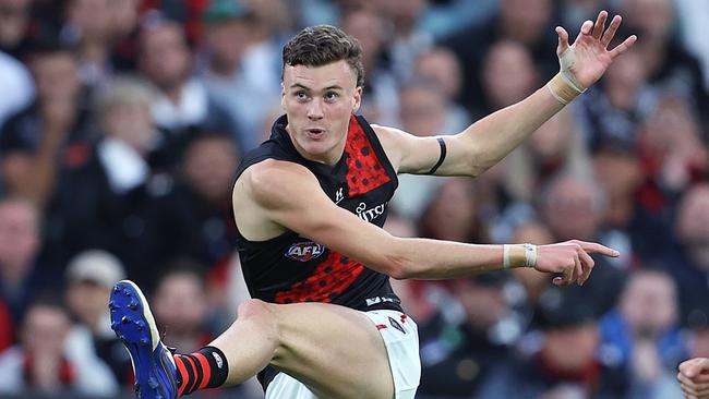 Round 12 Rising Star nominee Nik Cox fits in perfectly at Essendon. Picture: Michael Klein