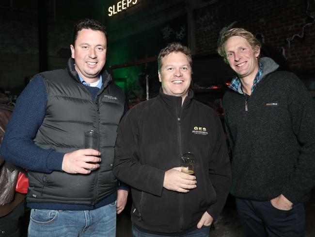 From left, Will Bignell, of Bothwell, JP Cummings, of Sandy Bay, and Joe Bennett, of Bruny Island. Picture: LUKE BOWDEN