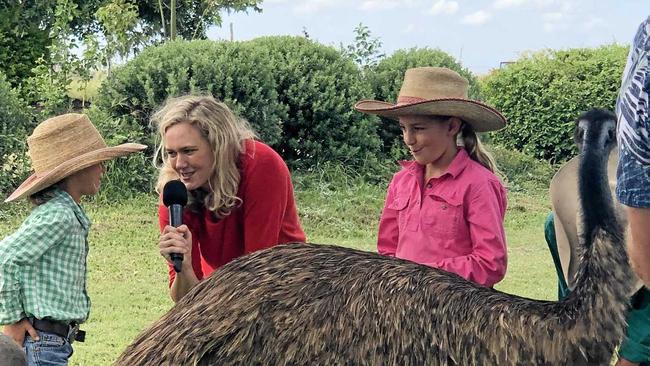 Anna Daniels spoke to the McArthur children about their love for their newfound pet. Picture: Contributed