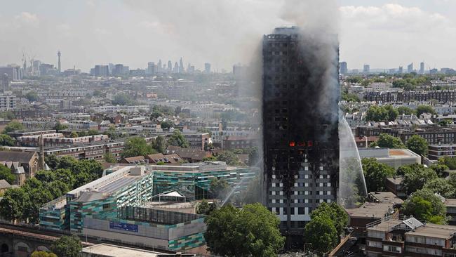 Smoke billows from Grenfell Tower. Picture: AFP