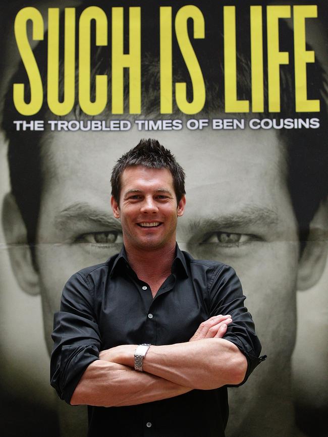 Ben Cousins promotes his book in 2010. Picture: Getty