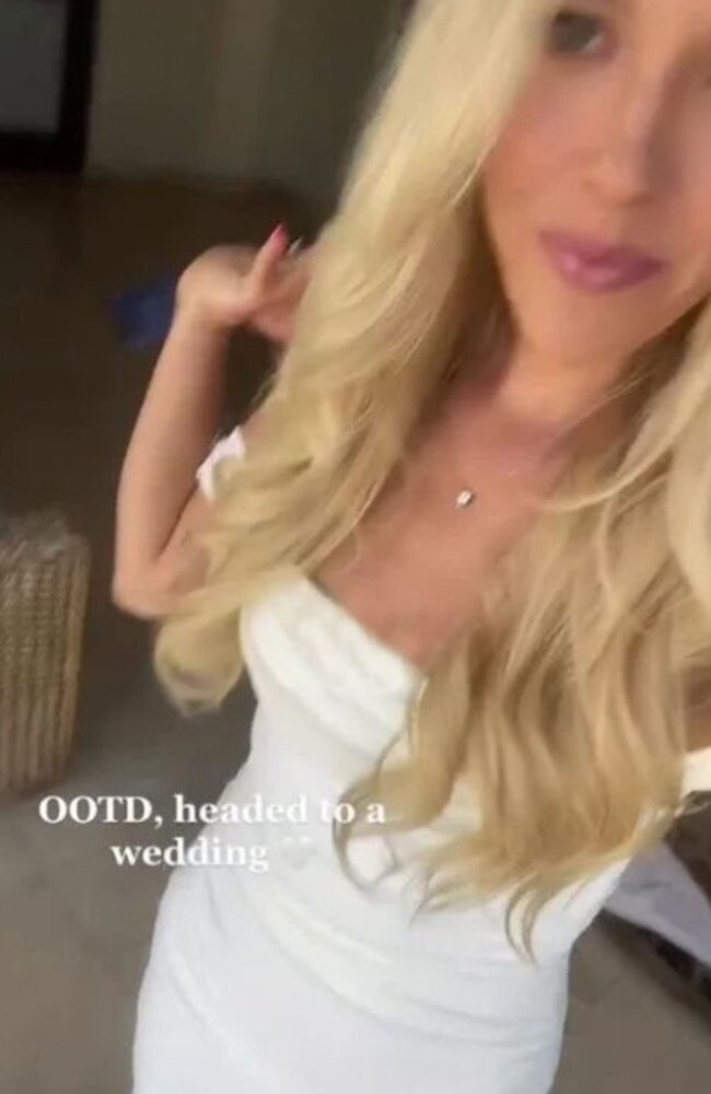 Abby Steven's was slammed for her wedding outfit. Picture: TikTok