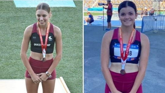 Two of Mackay's brightest young stars have come home with some hardware after phenomenal performances at the weekends Track and Field nationals in Brisbane. Picture: Mackay Athletics