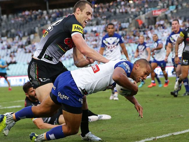 Moses Mbye scores his second against the Panthers.