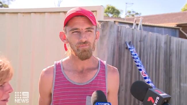 The father believes he saw the alleged gunman. Picture: Nine News