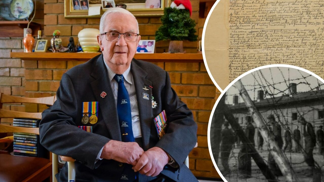 Angus Hughes, 100, is believed to be SA's last surviving Nazi prisoner of war. He was captured by the Germans after his plane was shot from the sky and kept a diary hidden from the Nazi guards. Picture: RoyVPhotography