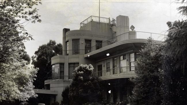 Burnham Beeches, a forest property on top of the Dandenongs, with a three-storey, 24-room mansion, pictured in 1956.