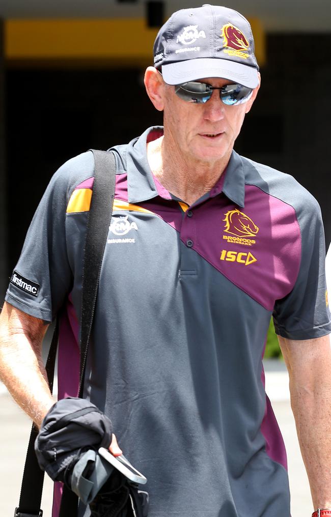 Wayne Bennett at Red Hill not long before departing the Broncos. Picture: Tara Croser