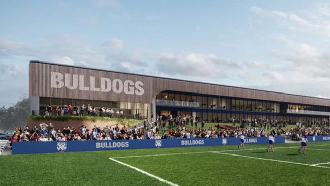 Artist’s impressions of the proposed Bulldogs “centre of excellence” at Belmore Sports Ground.