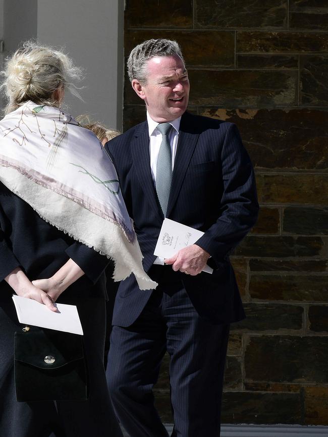 Minister for Defence Christopher Pyne was in attendance. AAP Image / Bianca De Marchi