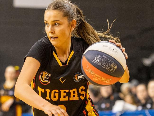 Melbourne Tigers player Sienna Rushgrove during the Basketball Victoria VJBL Championship grand final. Picture: Basketball Victoria