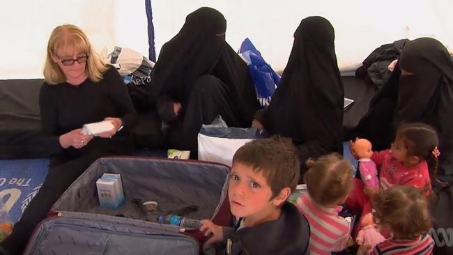 Nettleton at al-Hawl refugee camp in northern Syria. Picture: ABC