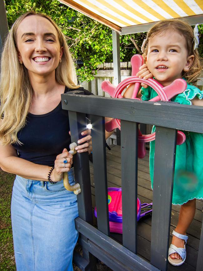 Mrs Hickey’s daughter Ada is always happy to get to daycare. Picture: Nigel Hallett