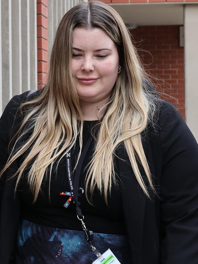 Prosecutor Aimee Winra did not make a comment after she left the Adelaide Youth Court after the boy’s verdict. Photo: NCA NewsWire/David Mariuz