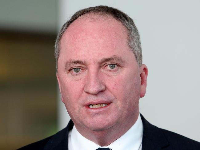 Barnaby Joyce at Parliament House in Canberra. Picture Kym Smith