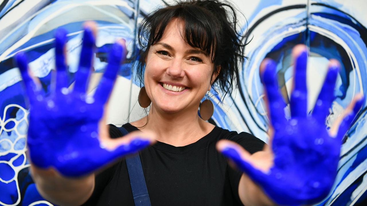 Artist Lara Scolari has exhibited at four Affordable Art Fairs here and overseas – globally the company runs 16 annual fairs. Picture: Nicole Anderson Photography/supplied