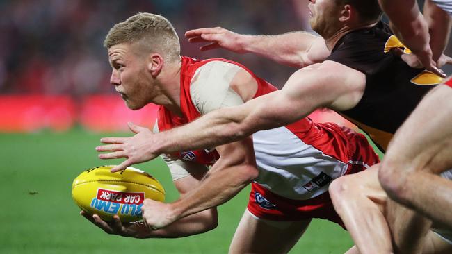 Dan Hannebery lacks speed, which is what the Saints need. Picture: Phil Hillyard