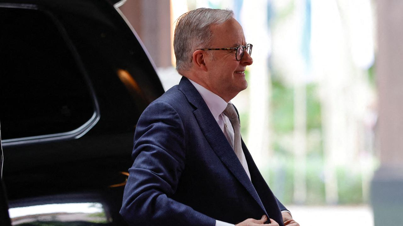 Australia’s Prime Minister, Anthony Albanese, arrives for the G20 leaders’ summit in Nusa Dua, Bali. Picture: Willy Kurniawan / Pool / AFP