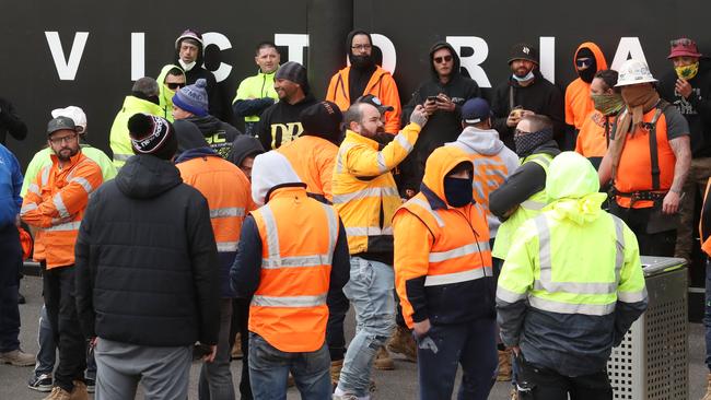 Authorities are unimpressed by the protesters and say the government has “bent over backwards” to keep the industry running. Picture: David Crosling