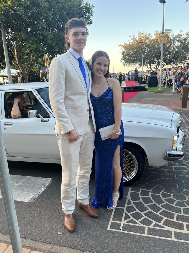 The students of Fraser Coast Anglican College arrive at their formal.