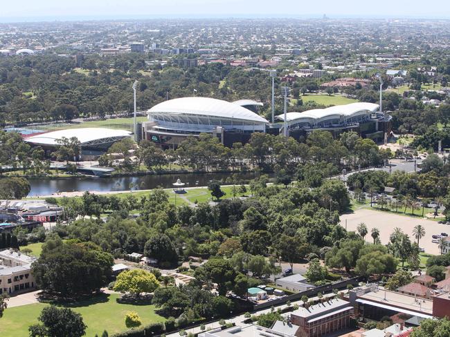 Aerial view of Adelaide Oval.