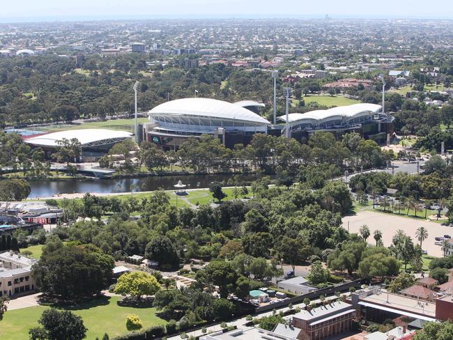 Aerial view of Adelaide Oval.