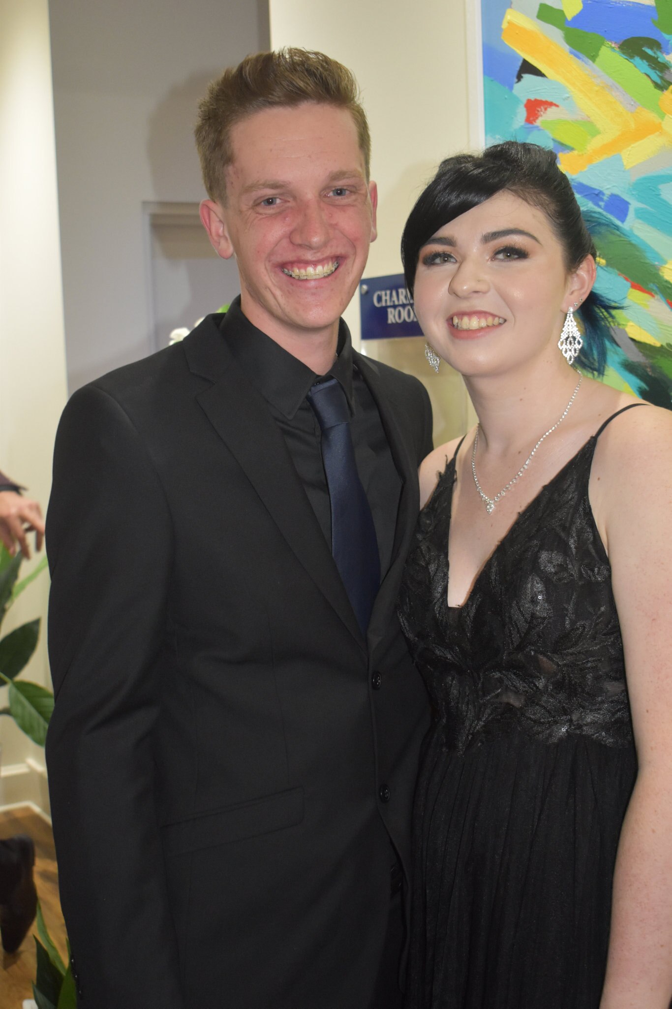 <p>Jade Felton and Darcy Murphy having a ball at the St James Lutheran College formal.</p>