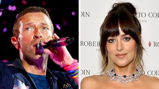 Chris Martin and Dakota Johnson.