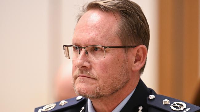 AFP Assistant Commissioner Stephen Nutt condemned the individuals responsible for the synagogue attack as “cowards” during a press conference on Thursday. Picture: NewsWire / Martin Ollman