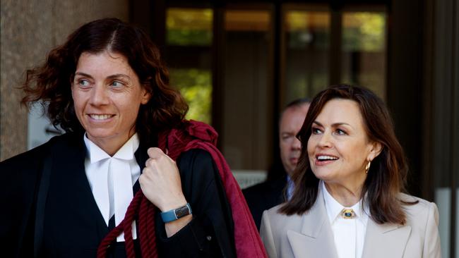 Defamation barrister Sue Chrysanthou SC with journalist Lisa Wilkinson. Picture: NCA NewsWire / Nikki Short