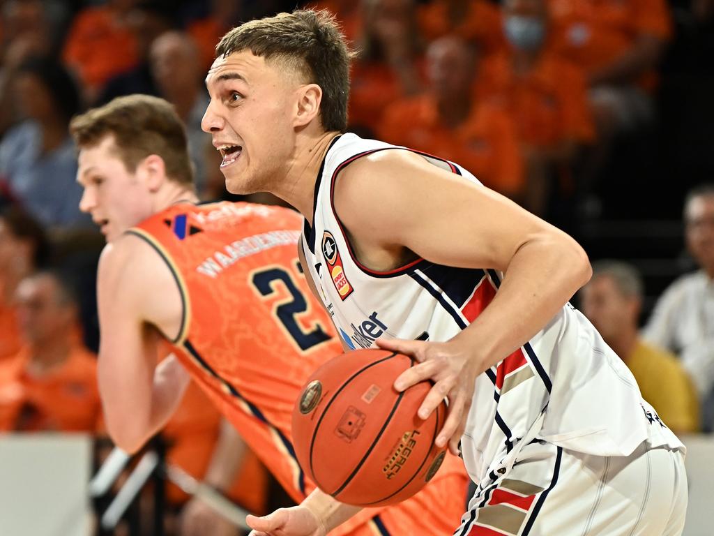 Hyrum Harris during his time at the 36ers. Picture: Getty Images