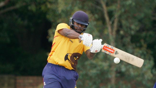 Thaveesh Attanayake hits out for Kingston Hawthorn. Picture: Valeriu Campan