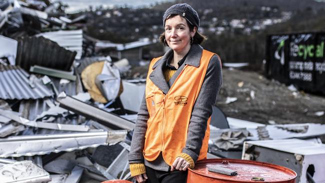 Molly Kendall who works at the South Hobart Tip Shop. Photograph Eddie Safarik