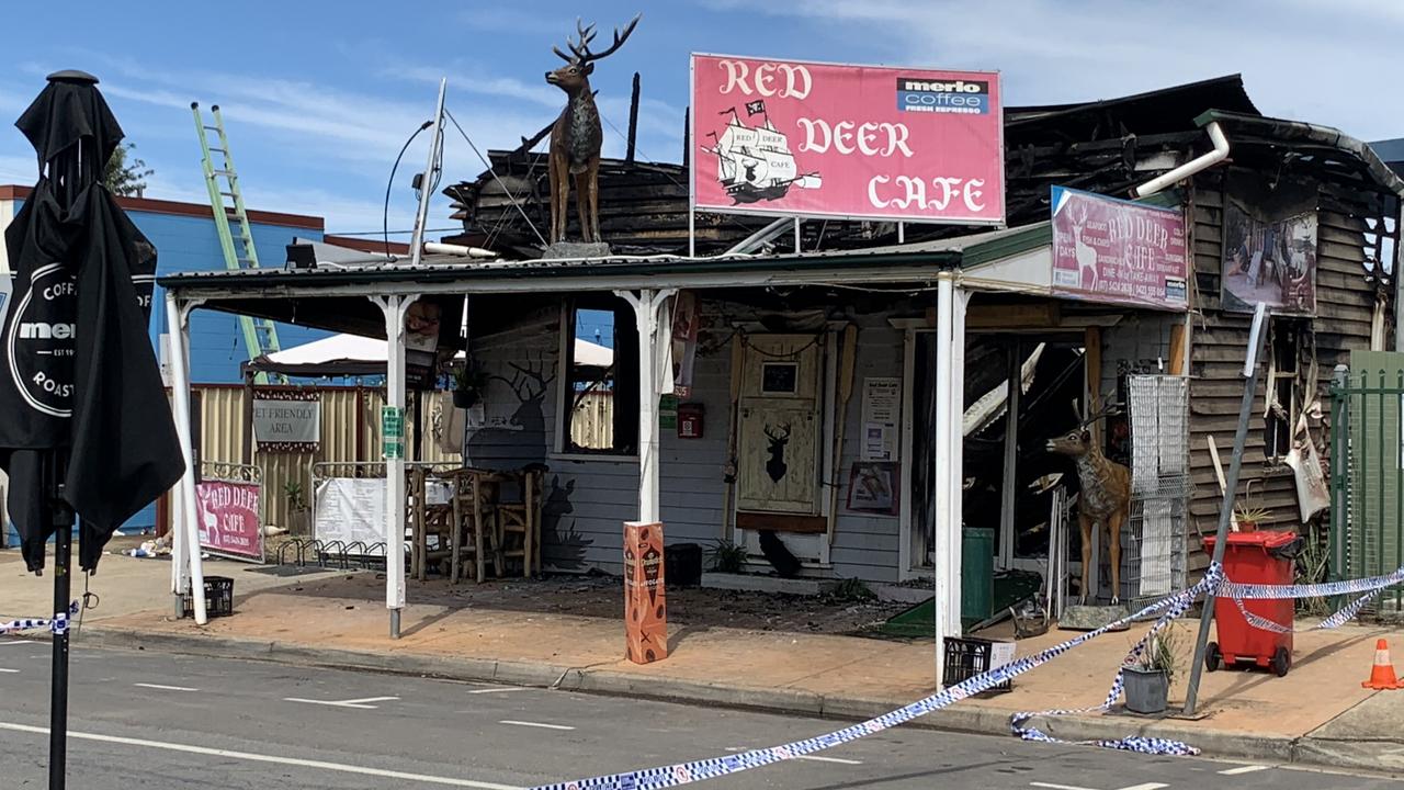 The Red Deer Cafe at Esk was destroyed by fire in the early hours of Sunday morning. 28/03/21