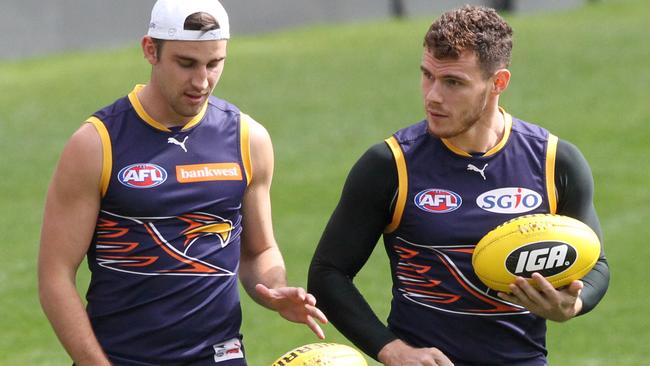 Elliot Yeo and Luke Shuey at West Coast training.