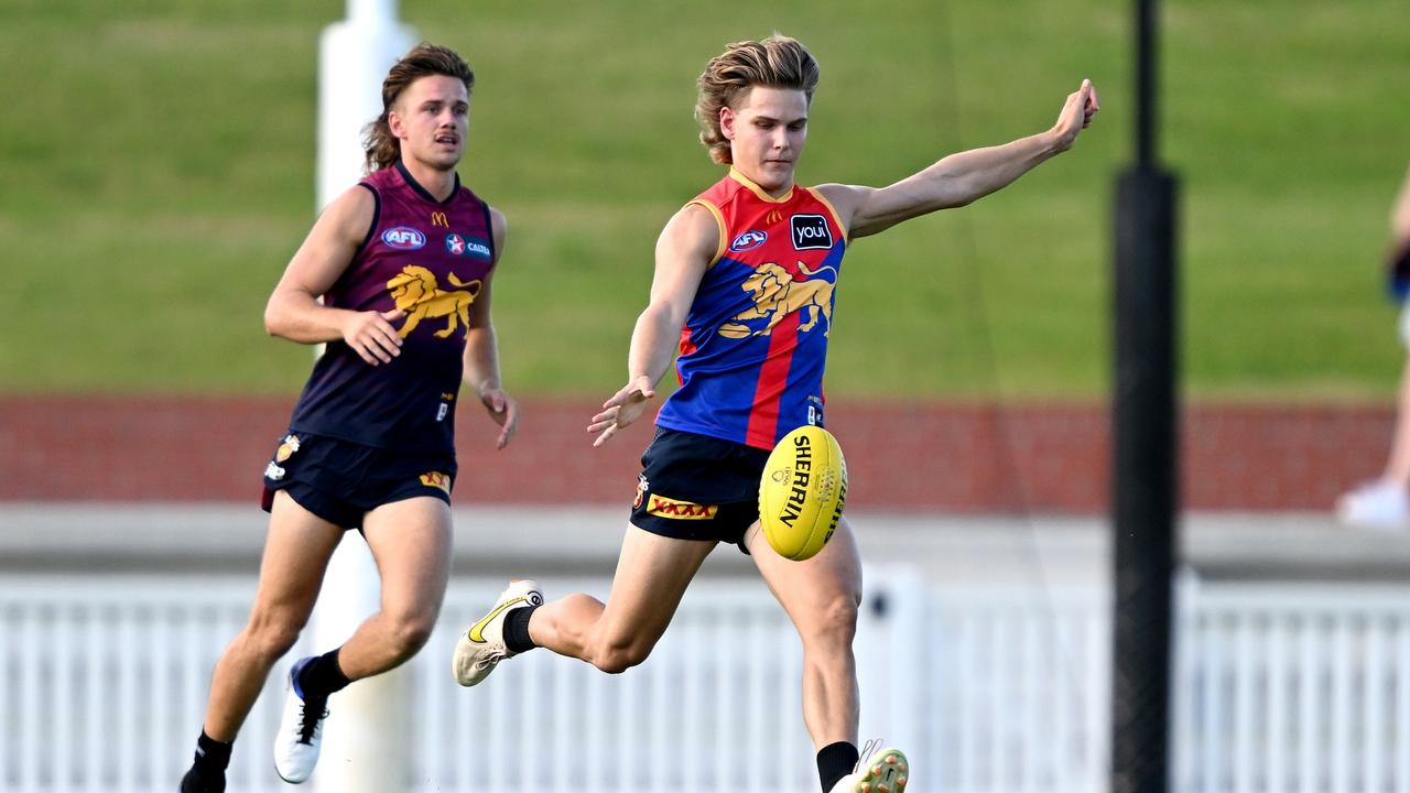 Will Ashcroft in action during a Brisbane Lions intra-club match. Picture: Bradley Kanaris/Getty Images