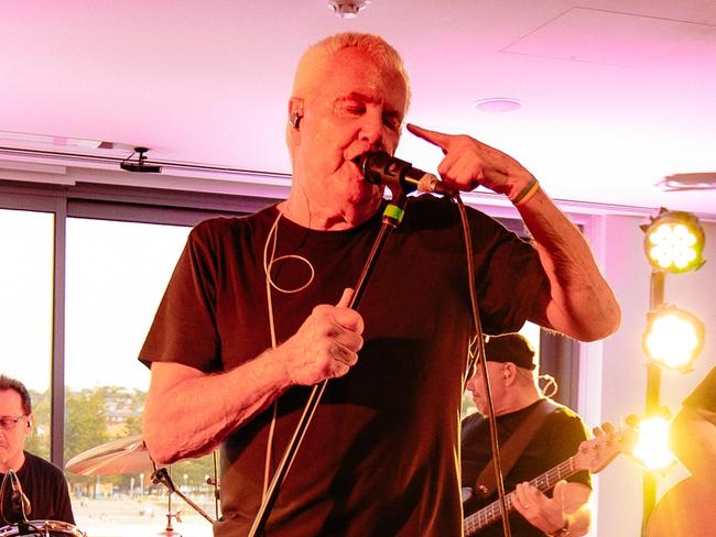 Daryl Braithwaite performs at Coogee Surf Life Saving Club for launch of One Summer remix. Picture: Jess Gleeson