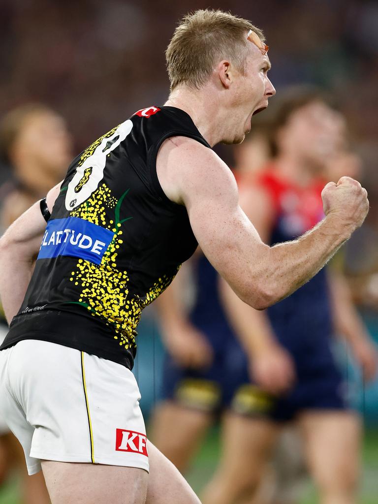 Jack Riewoldt kicked his 400th goal at the MCG. Picture: Michael Willson/AFL Photos via Getty Images