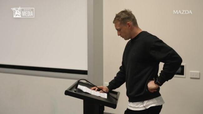 Emotional Ziebell shares speech with North Melbourne Kangaroos