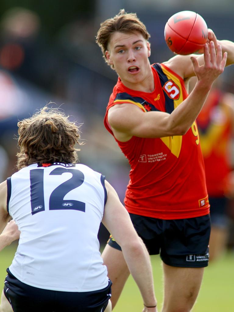 Lovelock in action for South Australia at the national carnival. Picture: Kelly Barnes/Getty Images