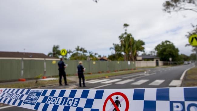 Gold Coast police at a crime scene. Picture: Jerad Williams.