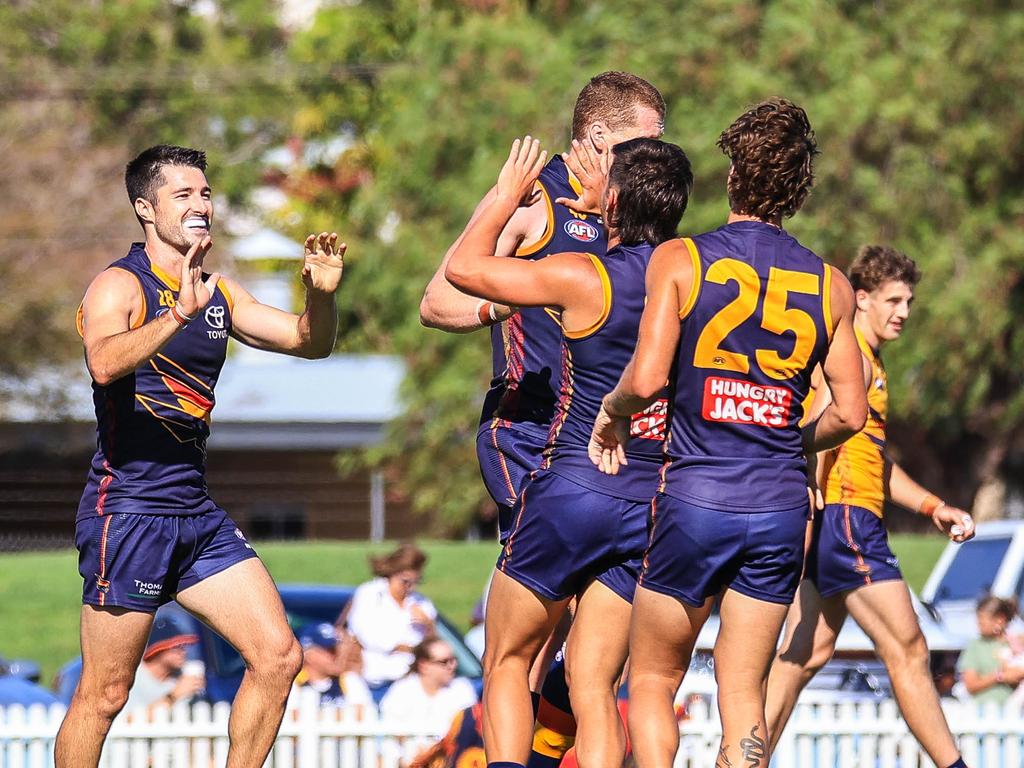 The Blue side dominated the internal hutout. Picture: Adelaide FC.