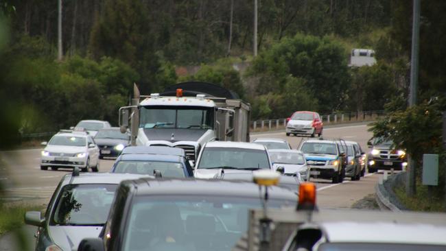 Exit 49 photograph from Coomera MP Michael Crandon on off ramps crowding on the northern end of the Pacific Motorway at peak hour.