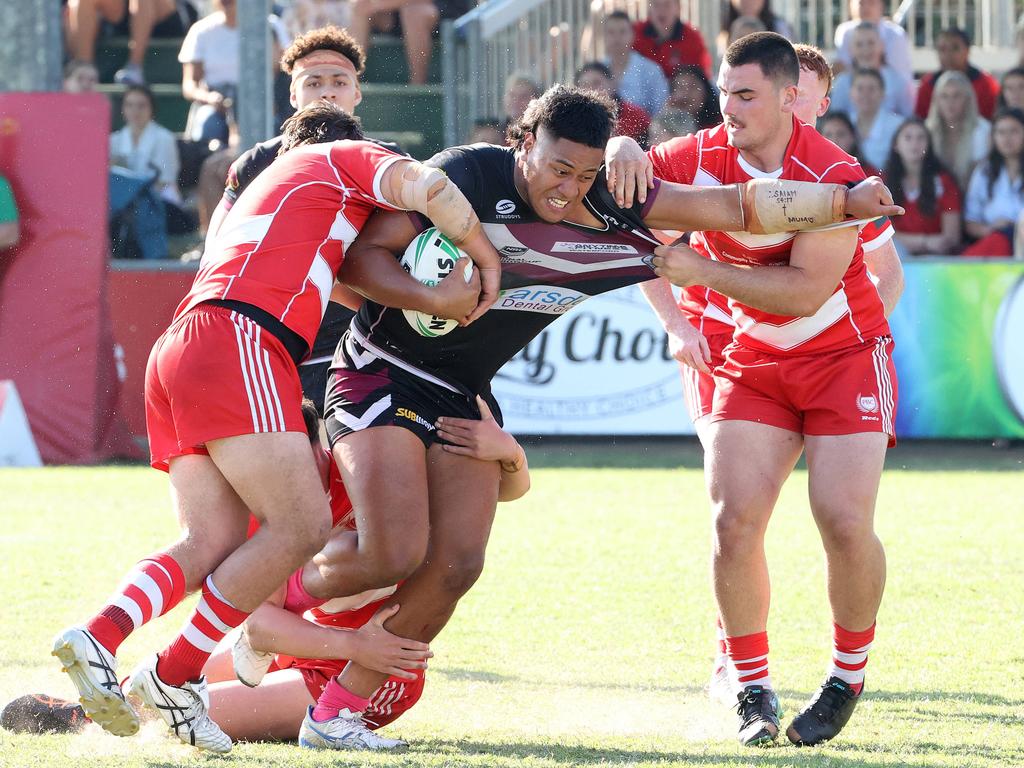 Marsden 10. Xavier Stowers, Palm beach Currumbin SHS v Marsden SHS, Wynnum Manly Leagues Club. Picture: Liam Kidston