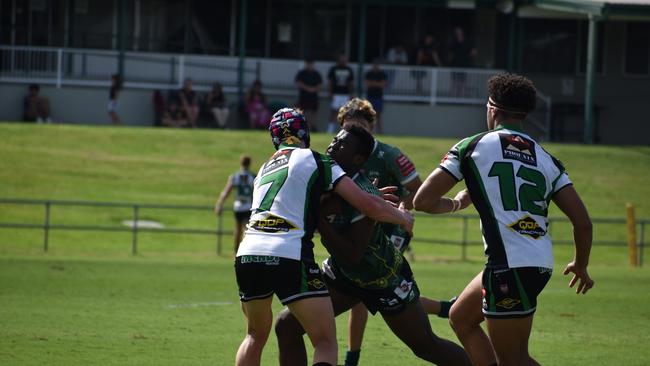 Meninga Cup semi-final action between the Ipswich Jets and Townsville Blackhawks. Saturday April 15, 2023.