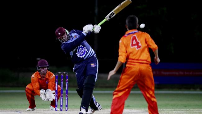 Barrier Reef Big Bash Game 1: Badgers v Hurricanes at Griffiths Park. Hurricanes' Greg Misener. Picture: Stewart McLean