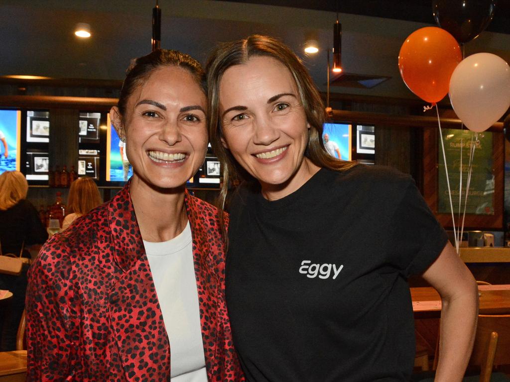 Bianca Hunter and Kate Morgan at the launch of Eggy at Burleigh Heads Hotel, Burleigh. Picture: Regina King.