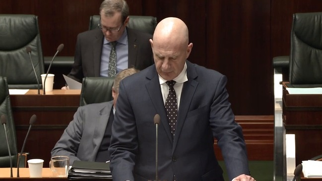 Tasmanian Premier Peter Gutwein addresses parliament regarding the coronavirus, 30th April 2020